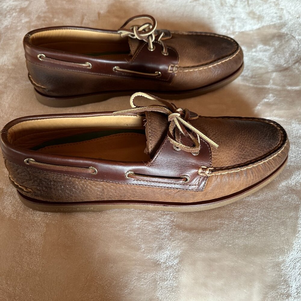 Sperry Gold Cup A O Rivington Brown Leather Boat Shoes Premium Mens Size 13 NWOT